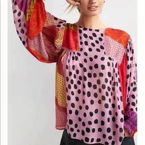 Anthropologie Blnk Miranda Peasant Blouse